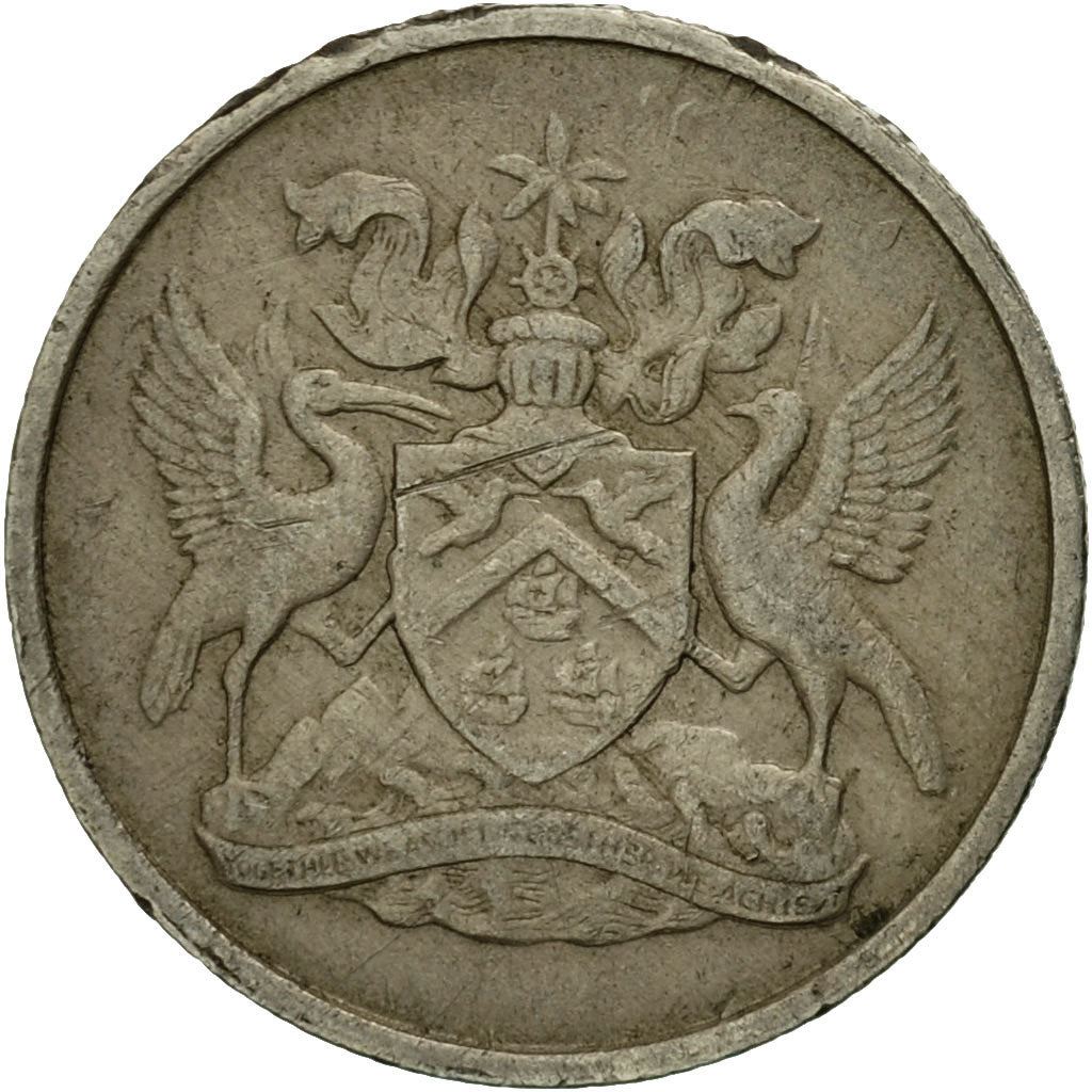 Trinidad and Tobago 10 Cents Coin | Queen Elizabeth II | KM3 | 1966 - 1972