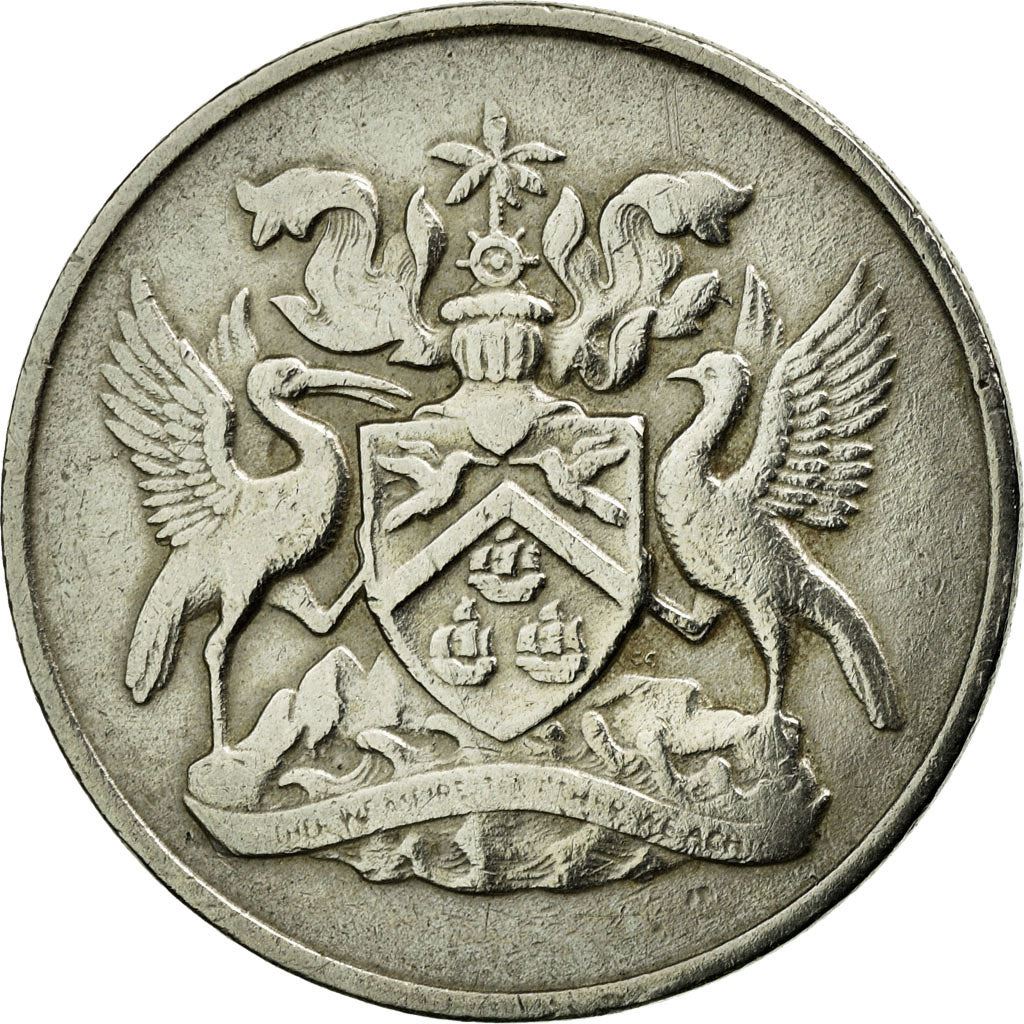 Trinidad and Tobago 25 Cents Coin | Queen Elizabeth II | KM4 | 1966 - 1972