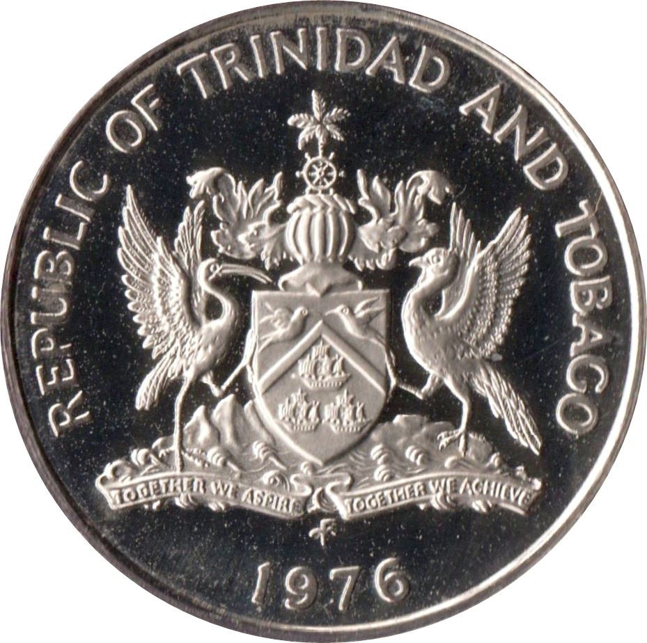 Trinidad and Tobago 25 Cents Coin | Warszewiczia Coccinea | KM32 | 1976 - 2017