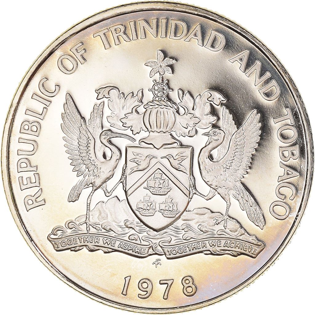 Trinidad and Tobago 25 Cents Coin | Warszewiczia Coccinea | KM32 | 1976 - 2017