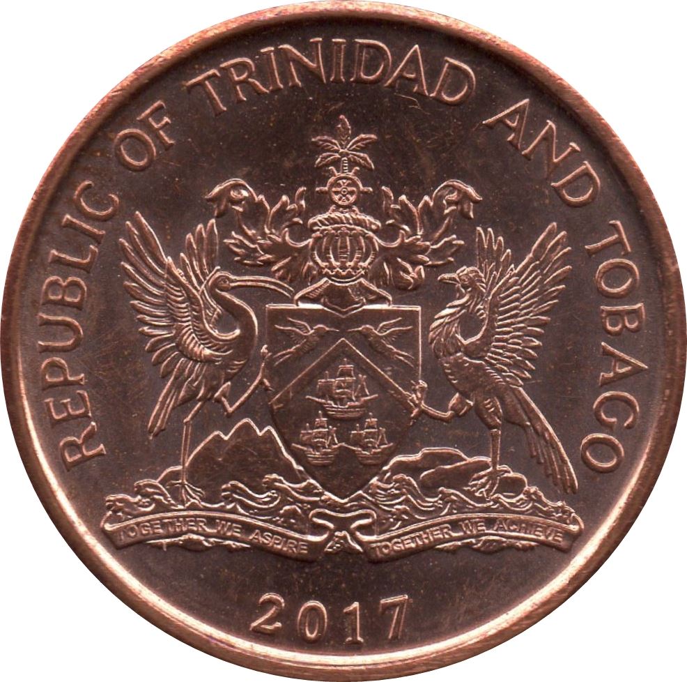 Trinidad and Tobago 5 Cents Coin | Greater Bird of Paradise | 2017