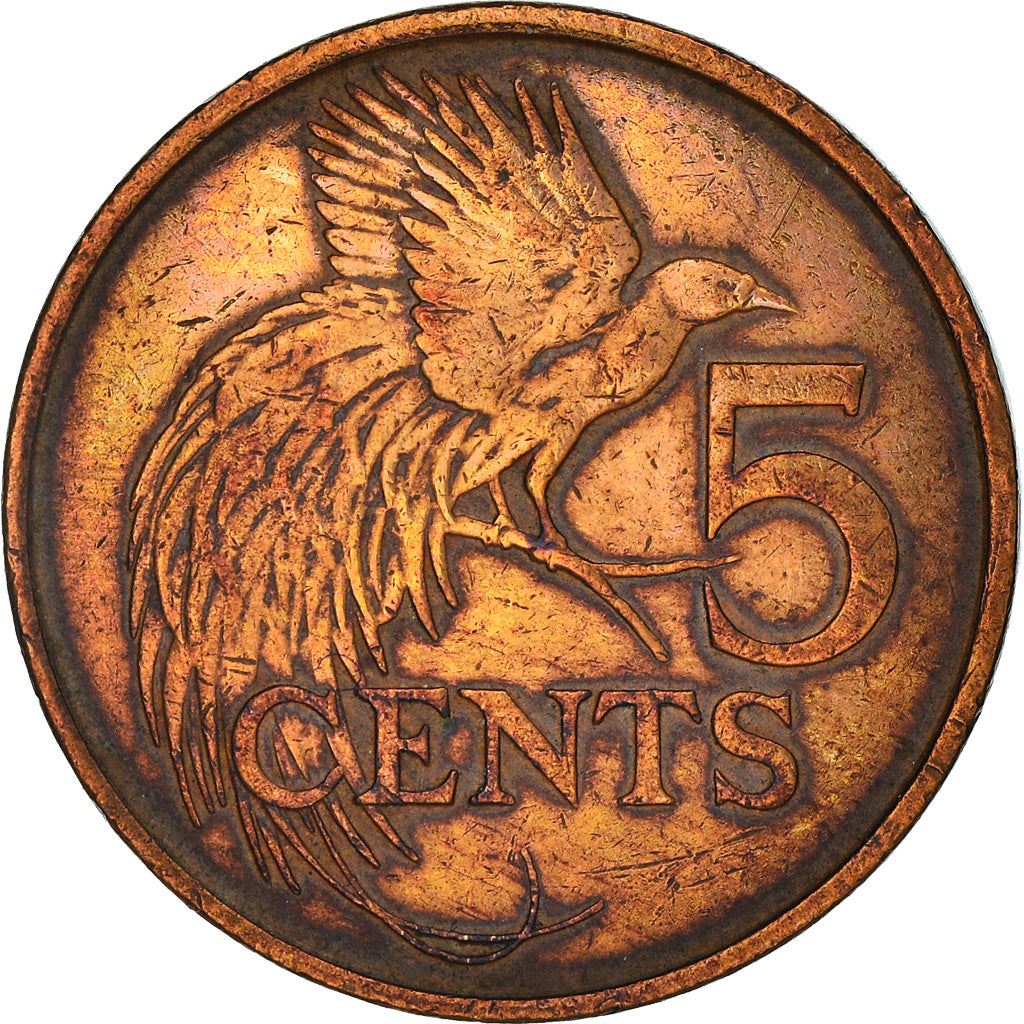 Trinidad and Tobago 5 Cents Coin | Greater Bird of Paradise | KM30 | 1976 - 2017