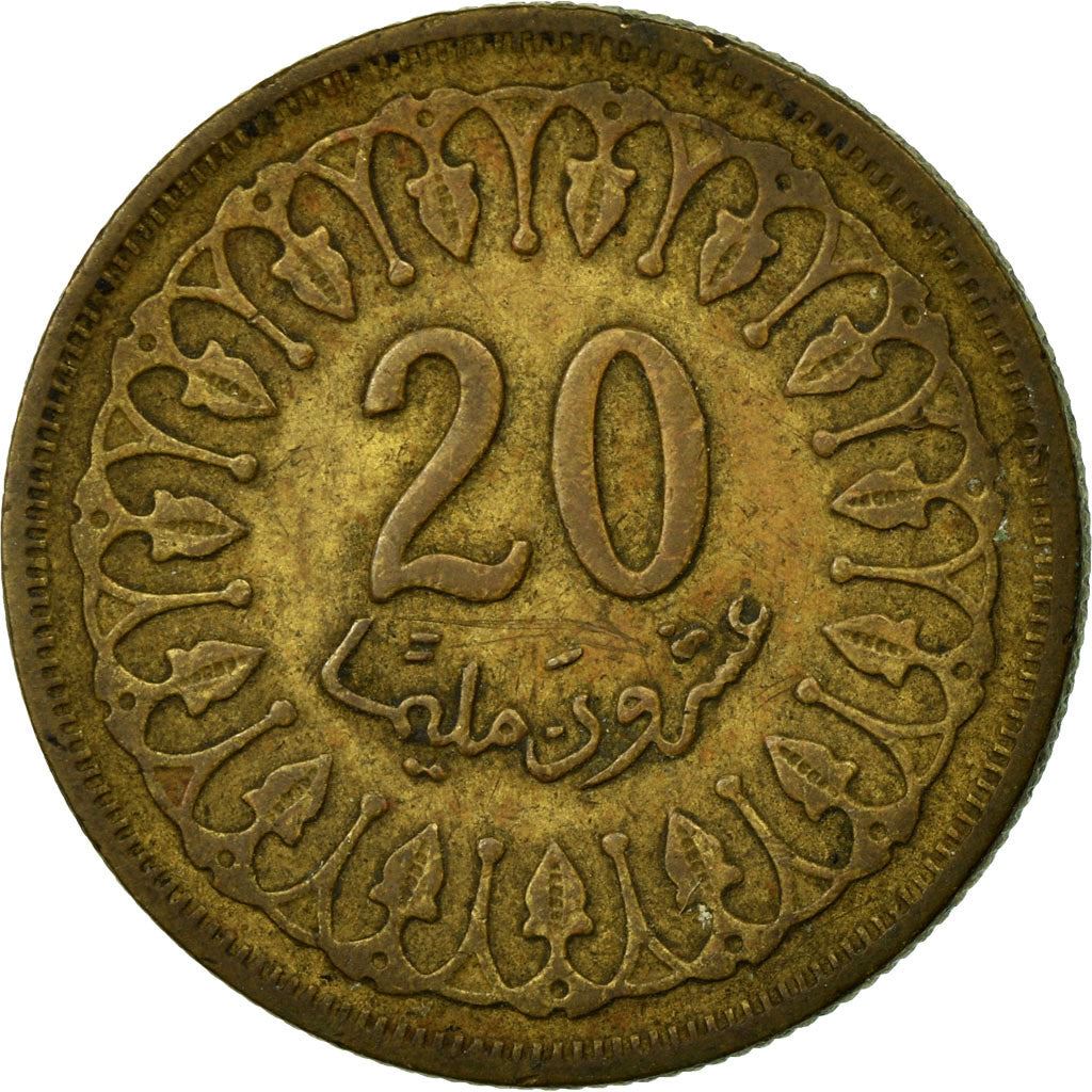 Tunisia 20 Millièmes non-magnetic Coin KM307 1960 - 2005