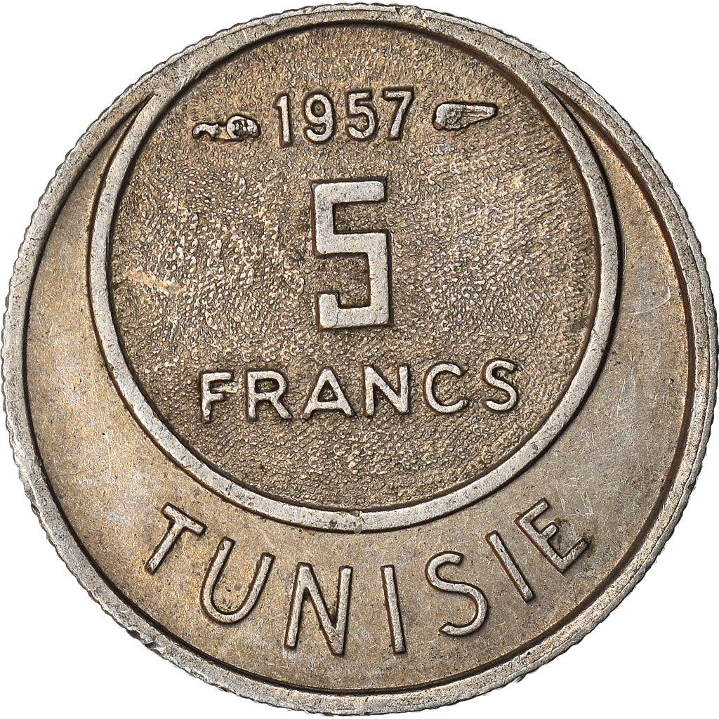 Tunisia | 5 Francs Coin | Muhammad VIII | KM277 | 1954 - 1957