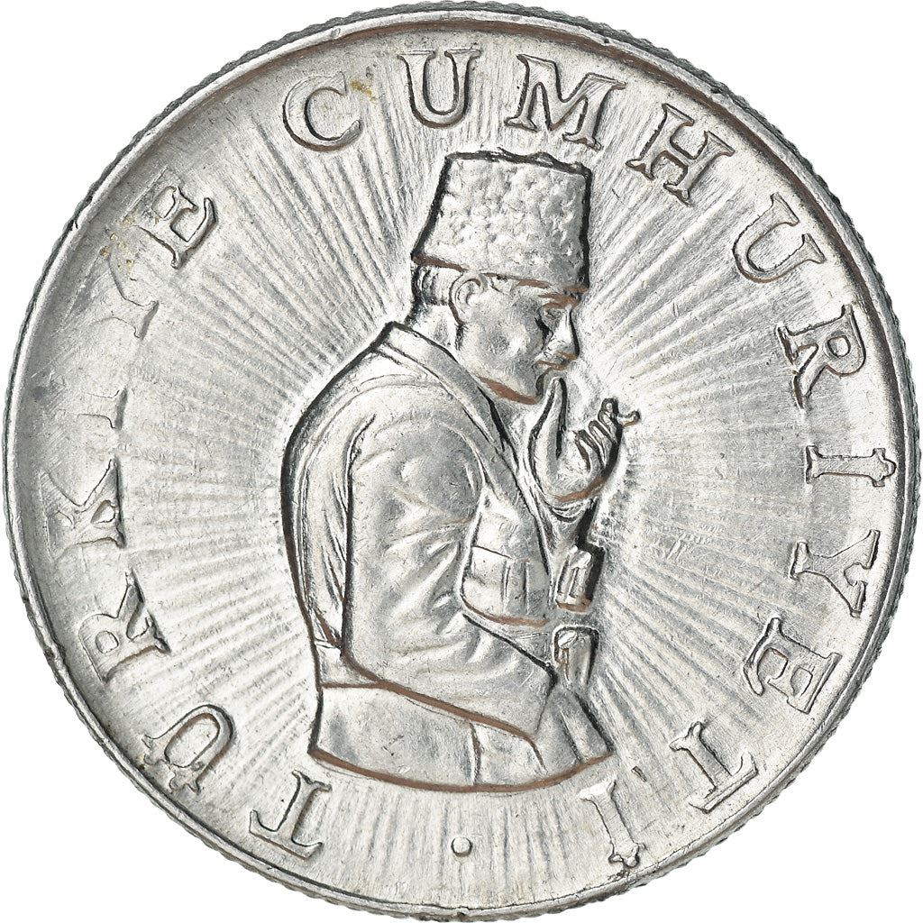 Turkey Coin Turkish 10 Lira | President Mustafa Kemal Ataturk | Kocatepe Mosque | KM945 | 1981