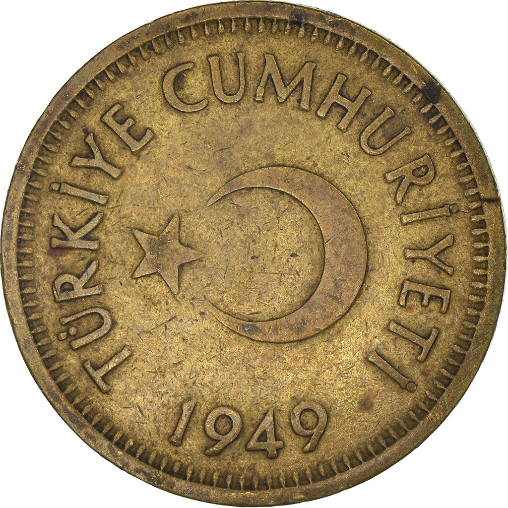 Turkey Coin Turkish 25 Kurus | Moon Star | Istanbul | KM886 | 1948 - 1956