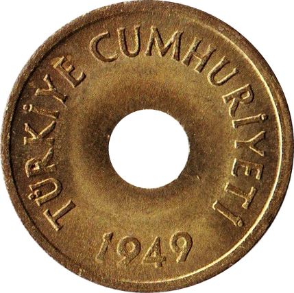 Turkey | Turkish 1 Kurus Coin | KM881 | 1947 - 1951