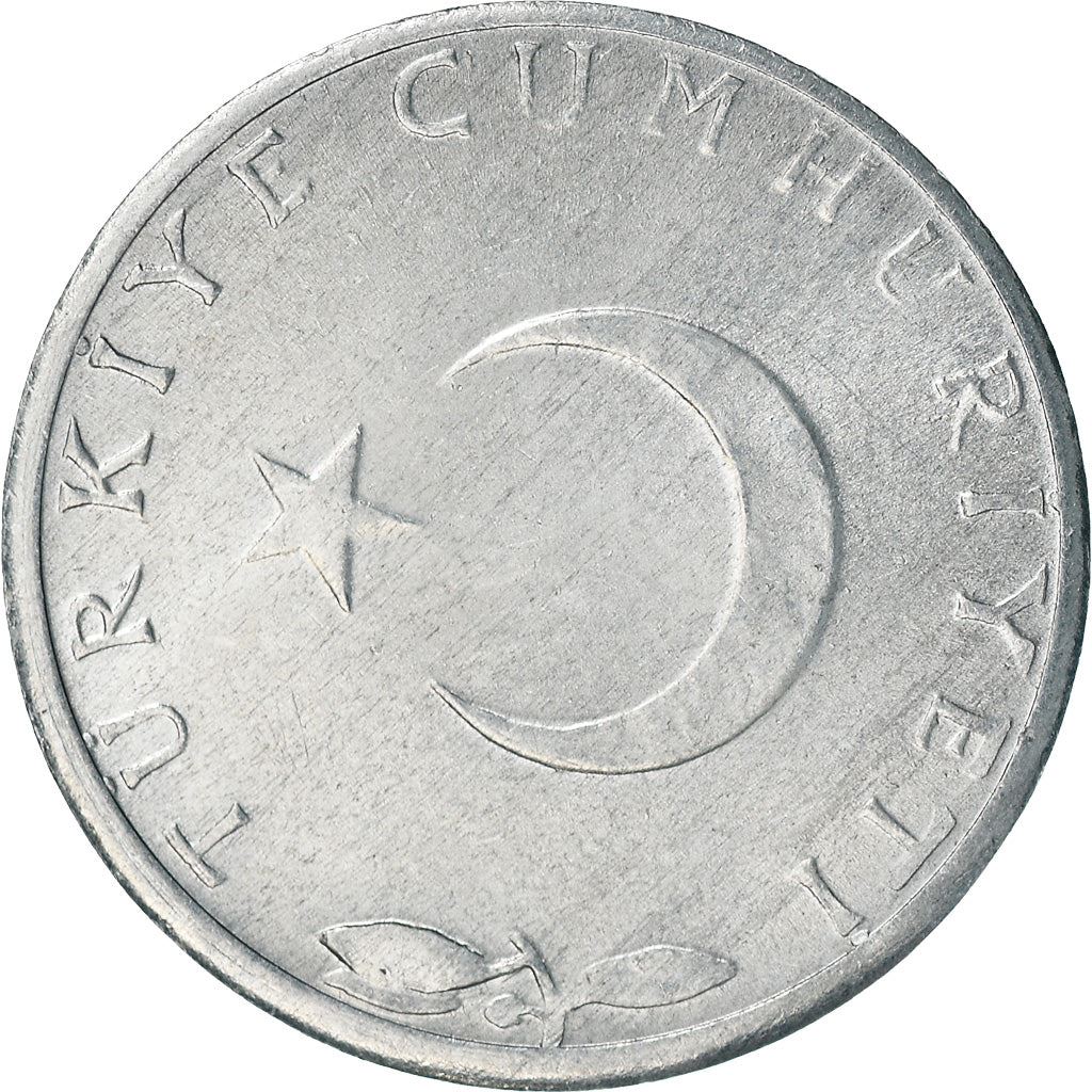 Turkey | Turkish 5 Kurus Coin | Moon Star | Istanbul | KM890a | 1975 - 1977