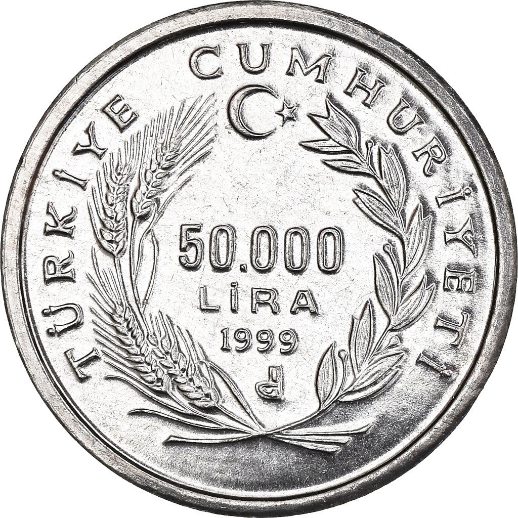 Turkey | Turkish 50 000 Lira Coin | FAO | God Teshub | KM1103 | 1999