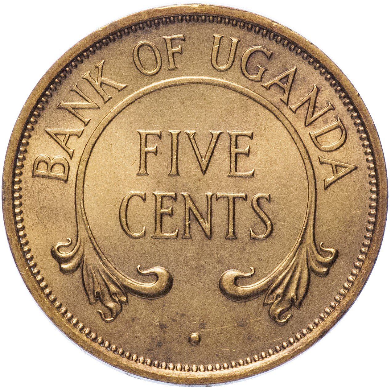 Uganda | 5 Cents Coin | KM1 | 1966 - 1975