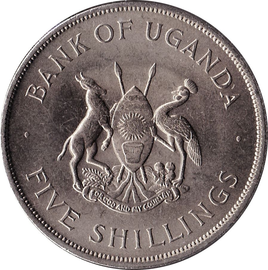 Uganda | 5 Shillings Coin | Cow | KM7 | 1968