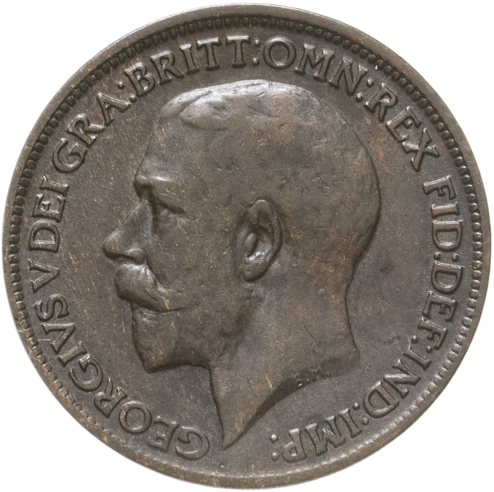 United Kingdom 1 Farthing - George V | Coin KM808 1911 - 1925