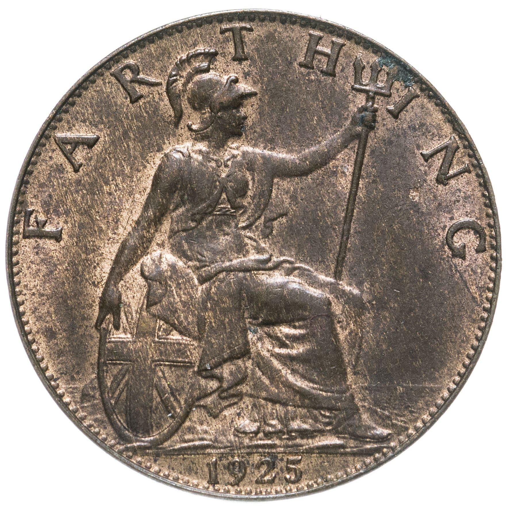 United Kingdom 1 Farthing - George V | Coin KM808 1911 - 1925