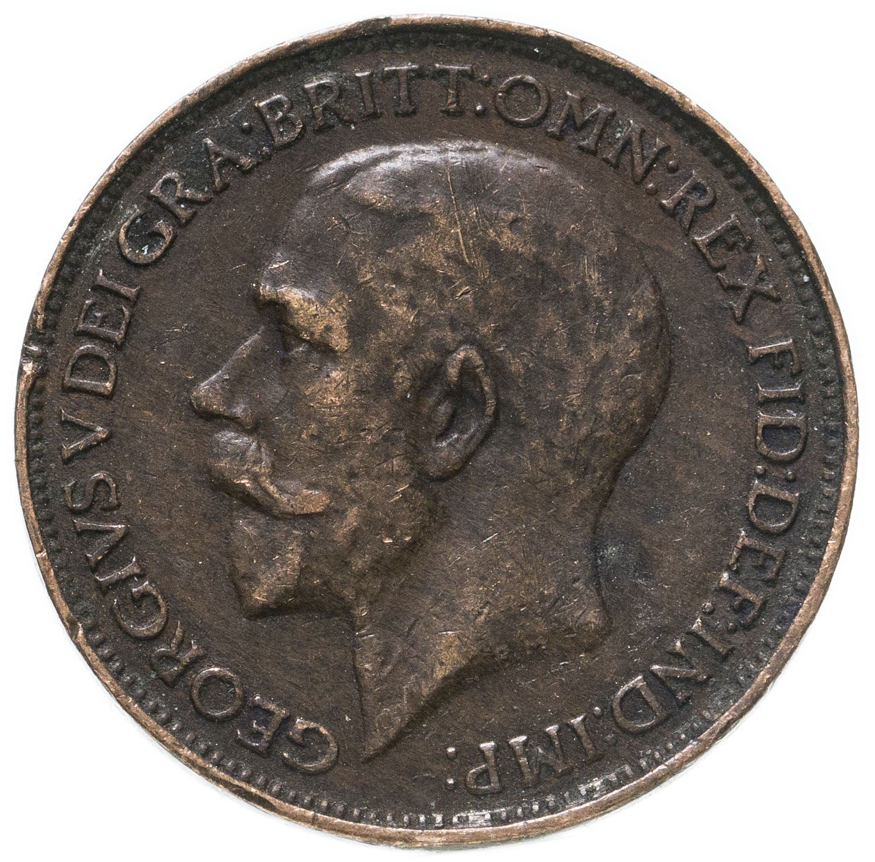 United Kingdom 1 Farthing - George V | Coin KM808 1911 - 1925