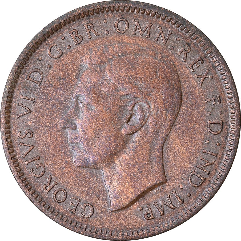 United Kingdom 1 Farthing - George VI with 'IND:IMP' | Coin KM843 1937 - 1948