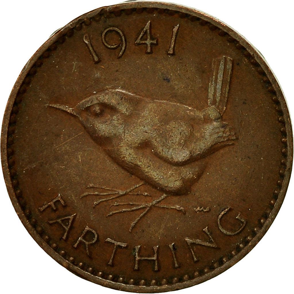 United Kingdom 1 Farthing - George VI with 'IND:IMP' | Coin KM843 1937 - 1948