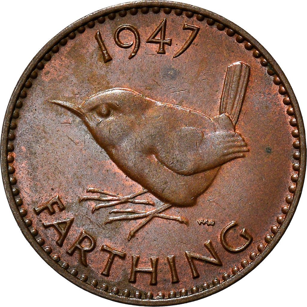 United Kingdom 1 Farthing - George VI with 'IND:IMP' | Coin KM843 1937 - 1948