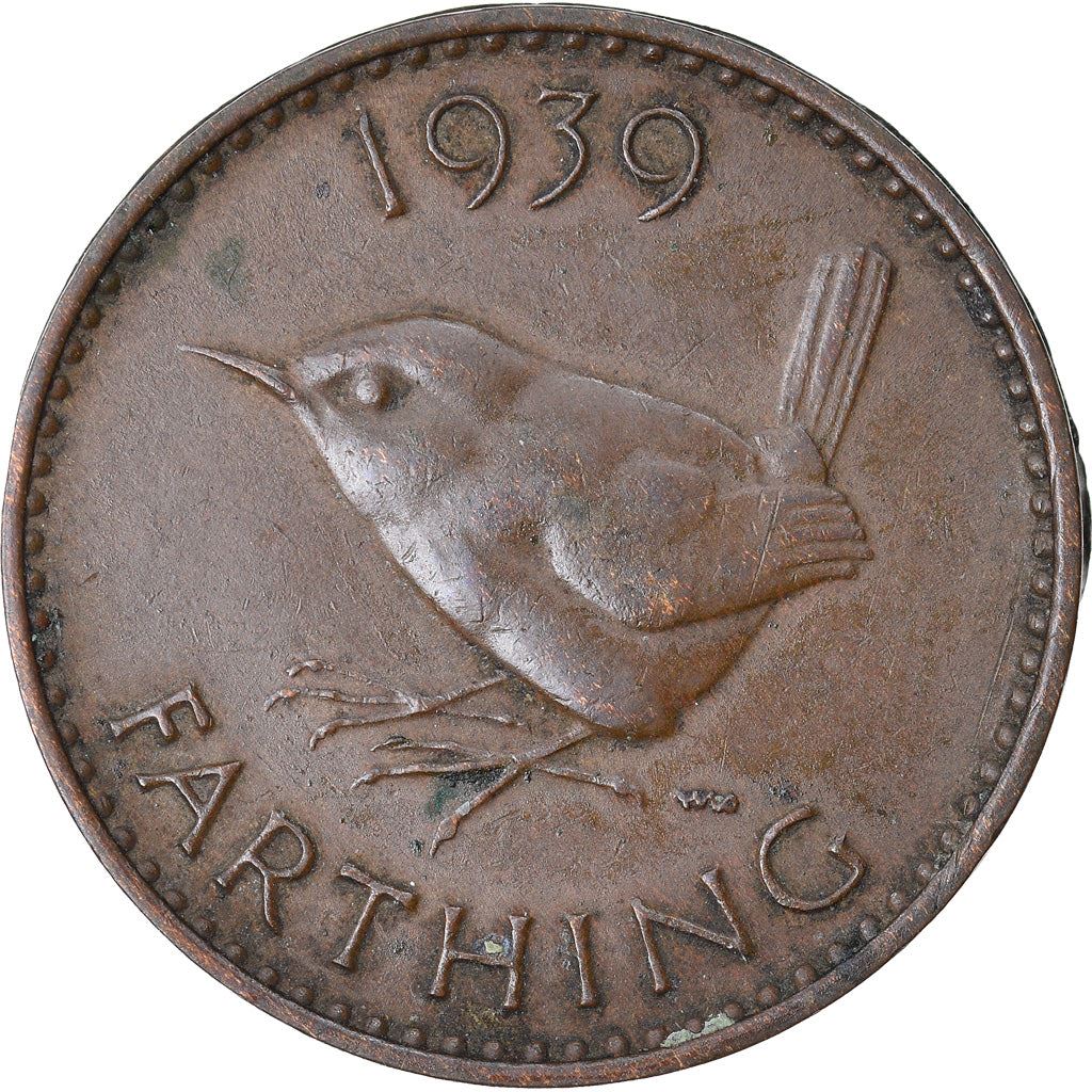 United Kingdom 1 Farthing - George VI with 'IND:IMP' | Coin KM843 1937 - 1948