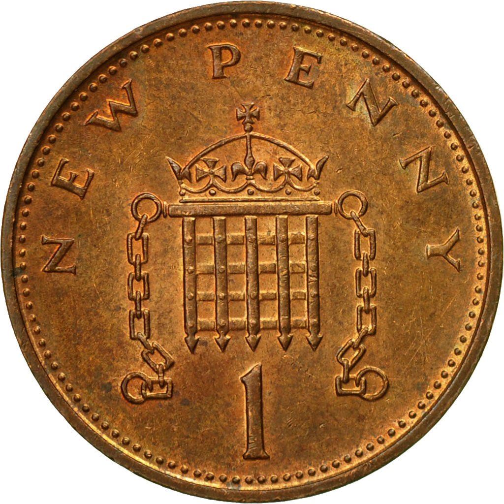 United Kingdom 1 New Penny - Elizabeth II 2nd portrait | Coin KM915 1971 - 1981