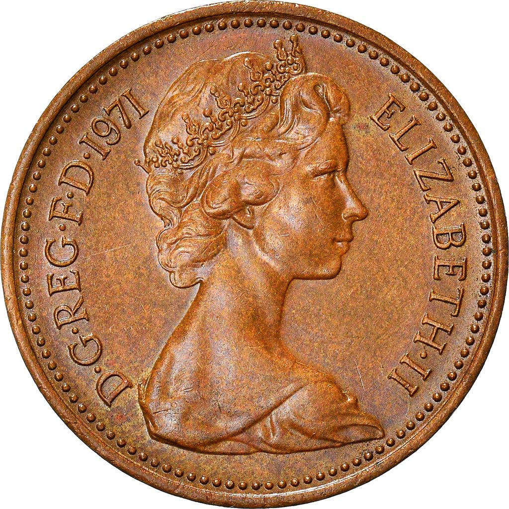 United Kingdom 1 New Penny - Elizabeth II 2nd portrait | Coin KM915 1971 - 1981