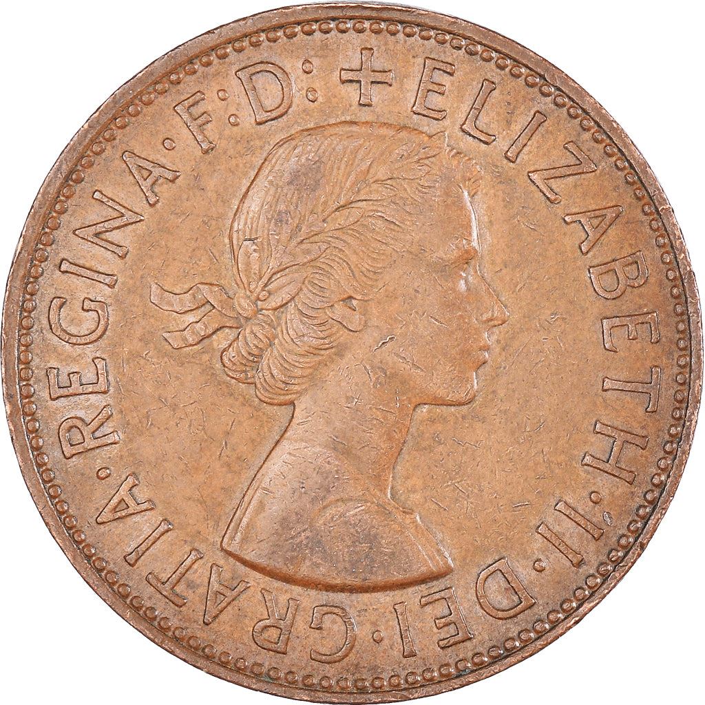 United Kingdom 1 Penny - Elizabeth II 1st portrait | without 'BRITT:OMN' | Coin KM897 1954 - 1970