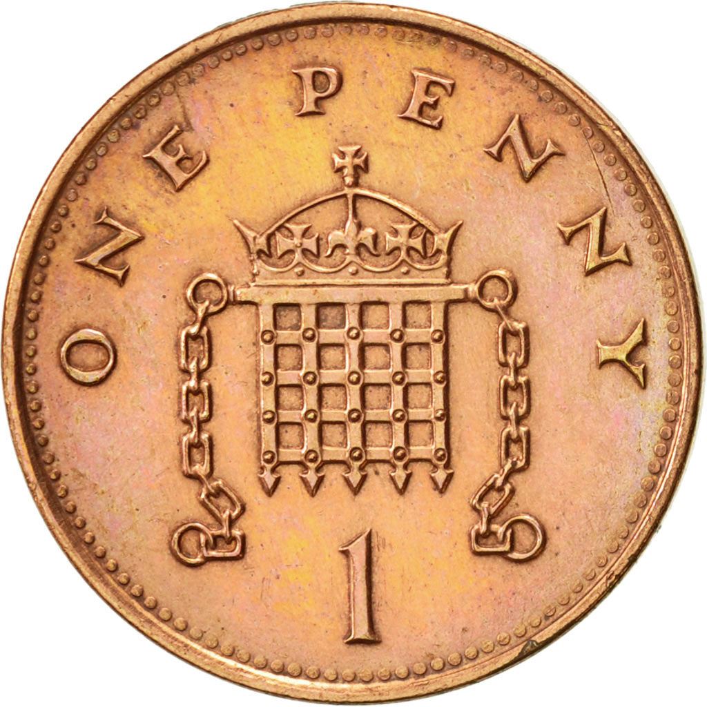 United Kingdom 1 Penny - Elizabeth II 3rd portrait | magnetic | Coin KM935a 1992 - 1997