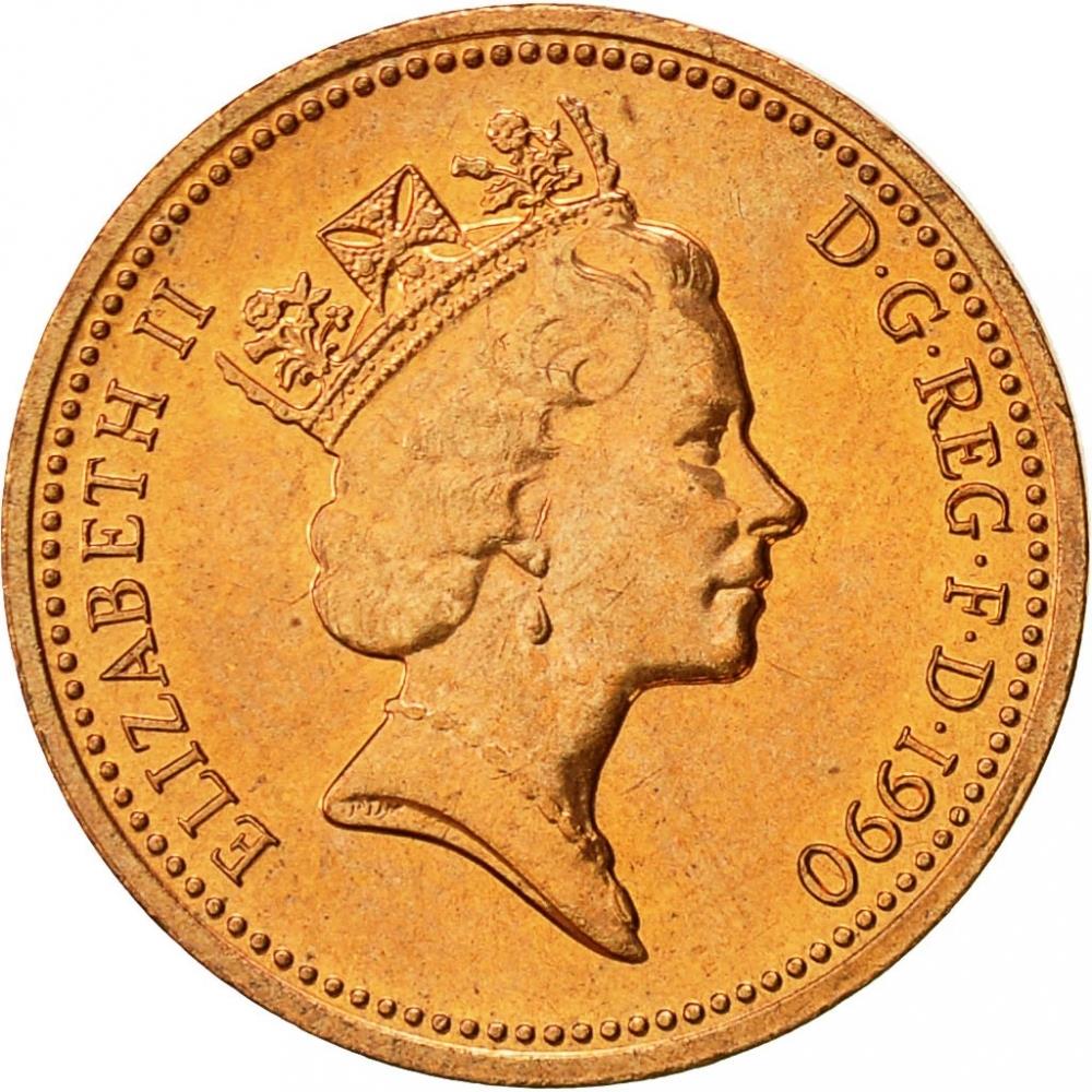 United Kingdom 1 Penny - Elizabeth II 3rd portrait | non-magnetic | Coin KM935 1985 - 1992