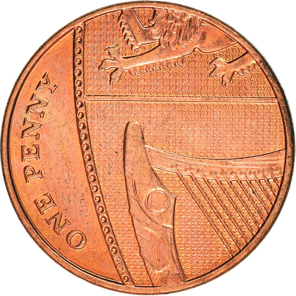 United Kingdom 1 Penny - Elizabeth II 4th portrait | Royal Shield | Coin KM1107 2008 - 2015