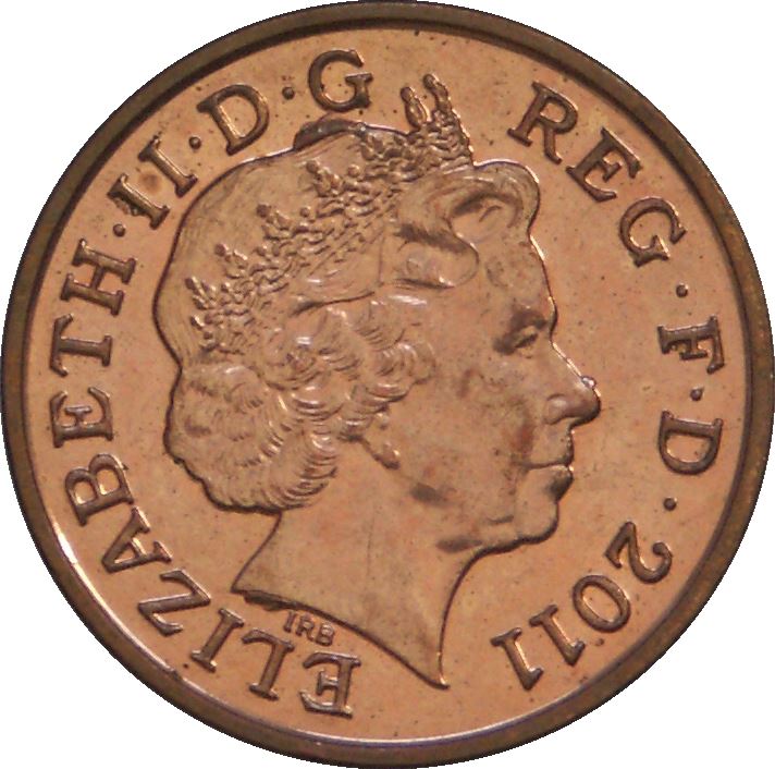 United Kingdom 1 Penny - Elizabeth II 4th portrait | Royal Shield | Coin KM1107 2008 - 2015