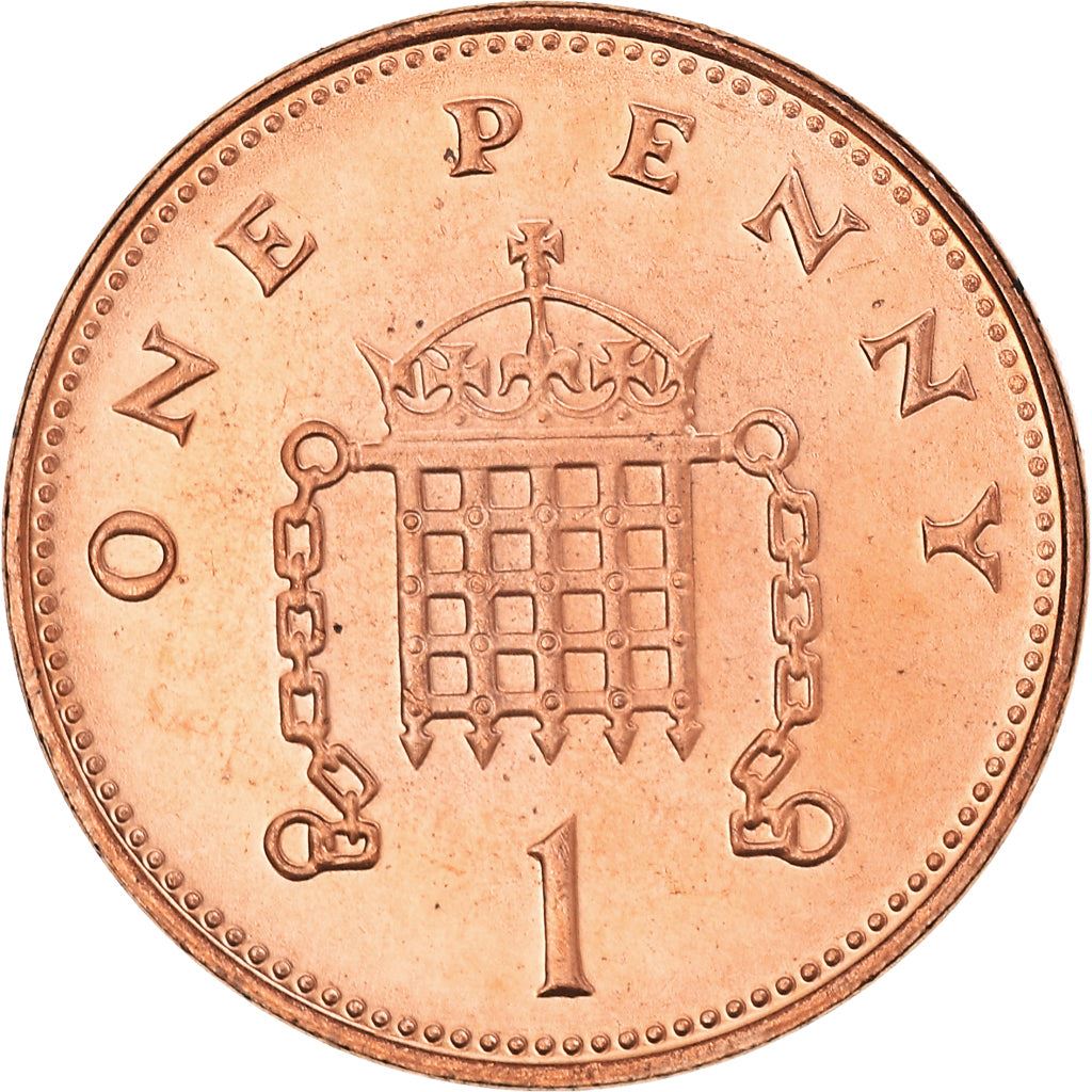 United Kingdom 1 Penny - Elizabeth II 4th portrait | magnetic | Coin KM986 1998 - 2008