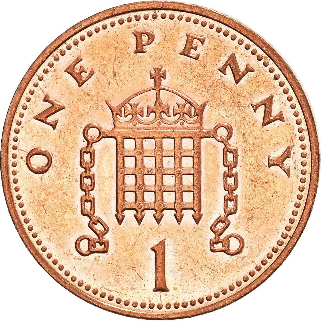 United Kingdom 1 Penny - Elizabeth II 4th portrait | magnetic | Coin KM986 1998 - 2008