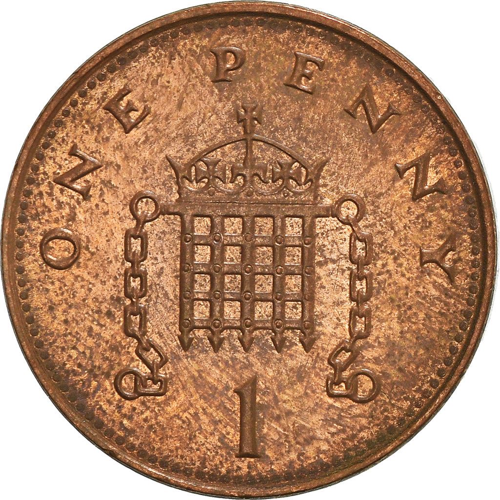 United Kingdom 1 Penny - Elizabeth II 4th portrait | magnetic | Coin KM986 1998 - 2008