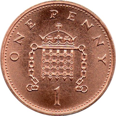 United Kingdom 1 Penny - Elizabeth II 4th portrait | non-magnetic, set issue | Coin KM986a 1999