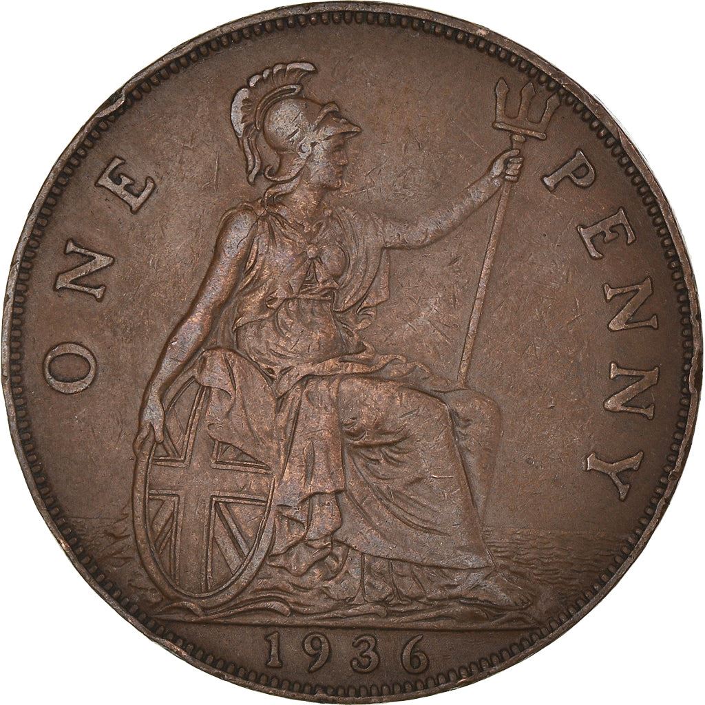 United Kingdom 1 Penny - George V smaller portrait | Coin KM838 1928 - 1936