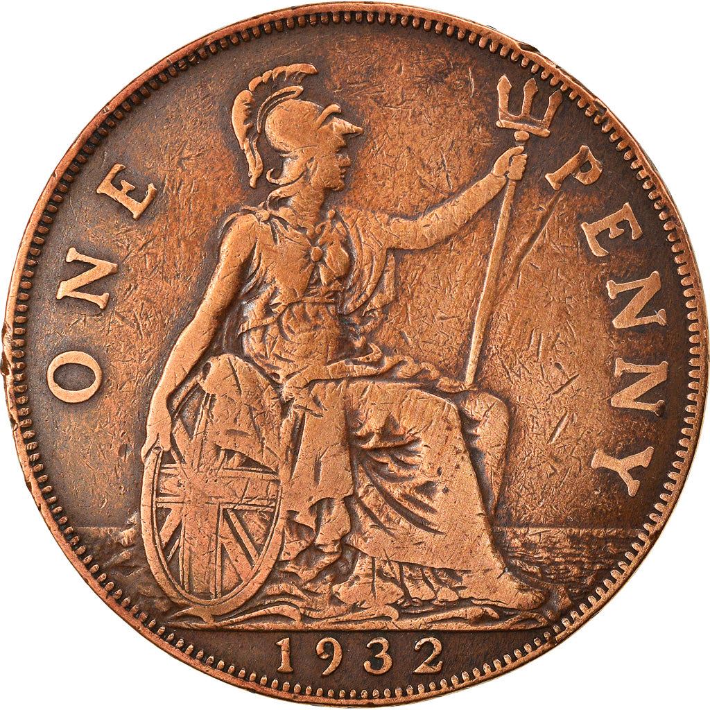 United Kingdom 1 Penny - George V smaller portrait | Coin KM838 1928 - 1936