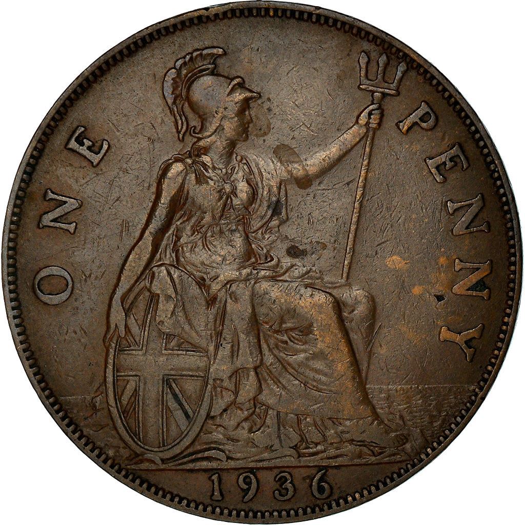 United Kingdom 1 Penny - George V smaller portrait | Coin KM838 1928 - 1936