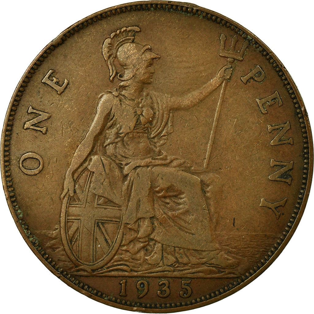 United Kingdom 1 Penny - George V smaller portrait | Coin KM838 1928 - 1936