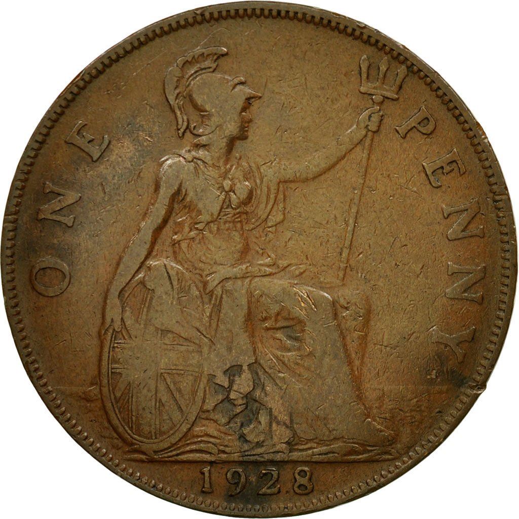 United Kingdom 1 Penny - George V smaller portrait | Coin KM838 1928 - 1936