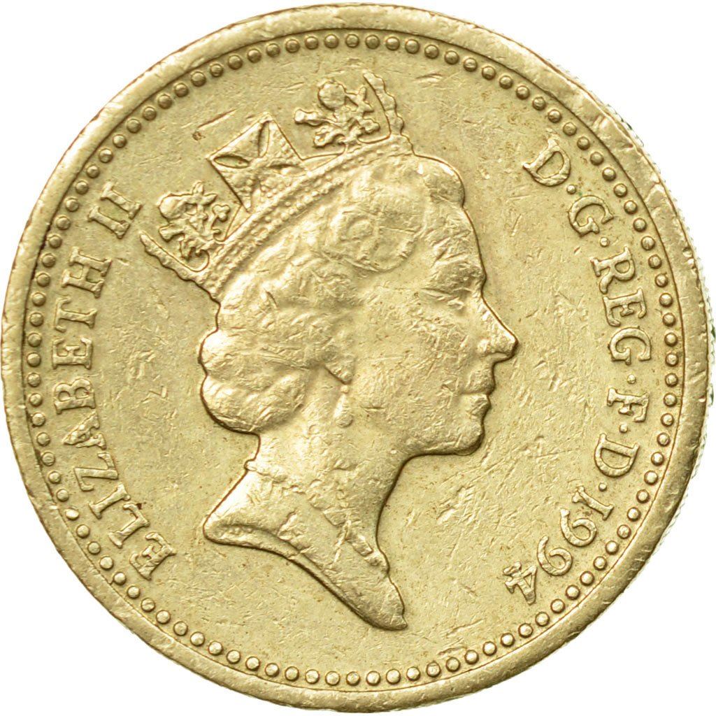 United Kingdom | 1 Pound Coin | Elizabeth II | 3rd portrait | Scottish Lion | 1994