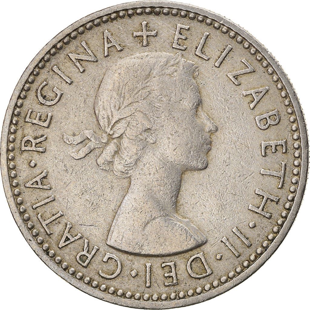 United Kingdom 1 Shilling - Elizabeth II English shield | no 'BRITT:OMN' | Coin KM904 1954 - 1970