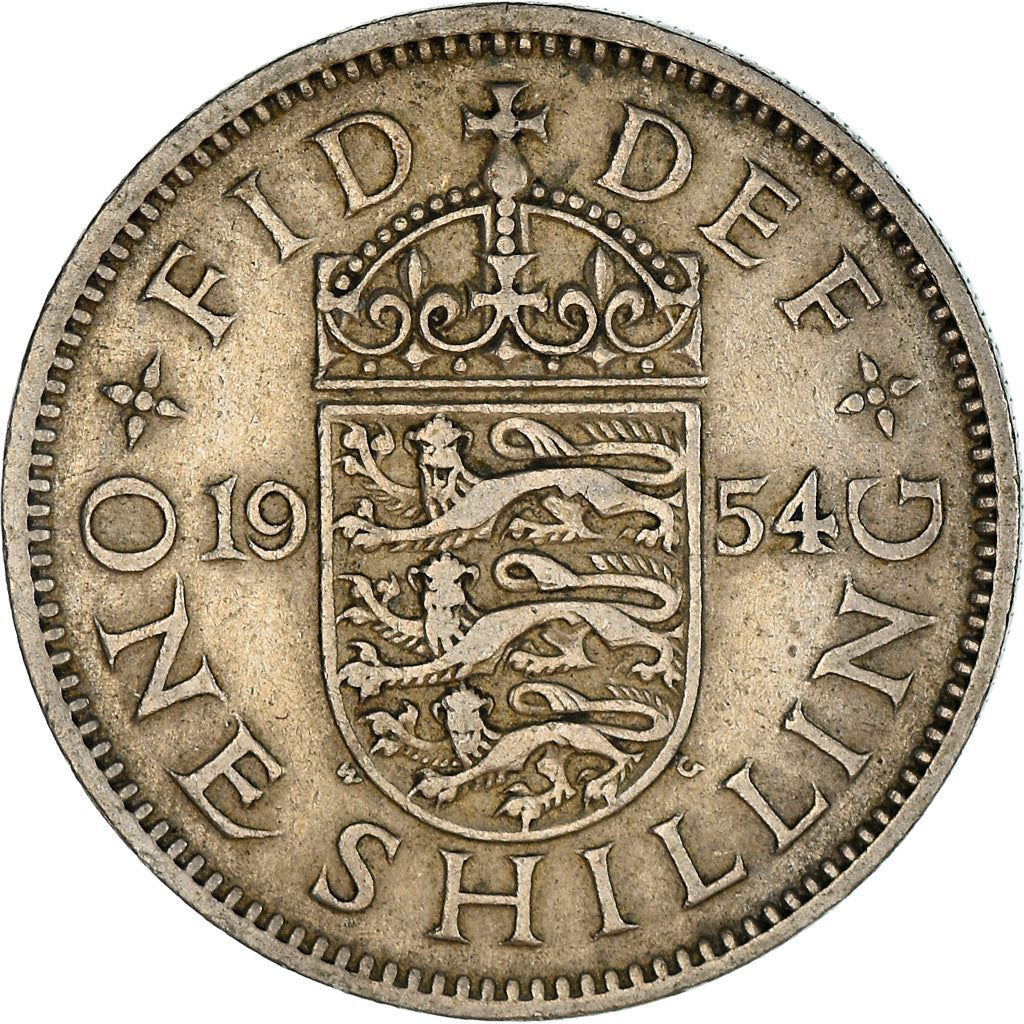 United Kingdom 1 Shilling - Elizabeth II Scottish shield | no 'BRITT:OMN' | Coin KM905 1954 - 1970