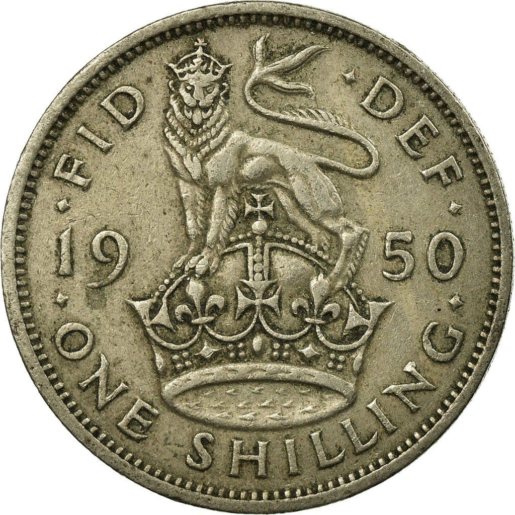 United Kingdom 1 Shilling - George VI English crest | without 'IND:IMP' | Coin KM876 1949 - 1952