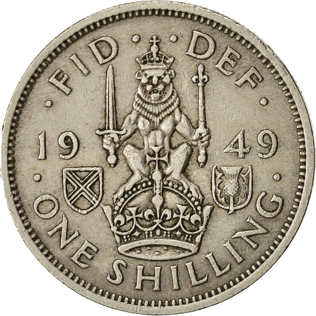 United Kingdom 1 Shilling - George VI Scottish crest | without 'IND:IMP' | Coin KM877 1949 - 1951