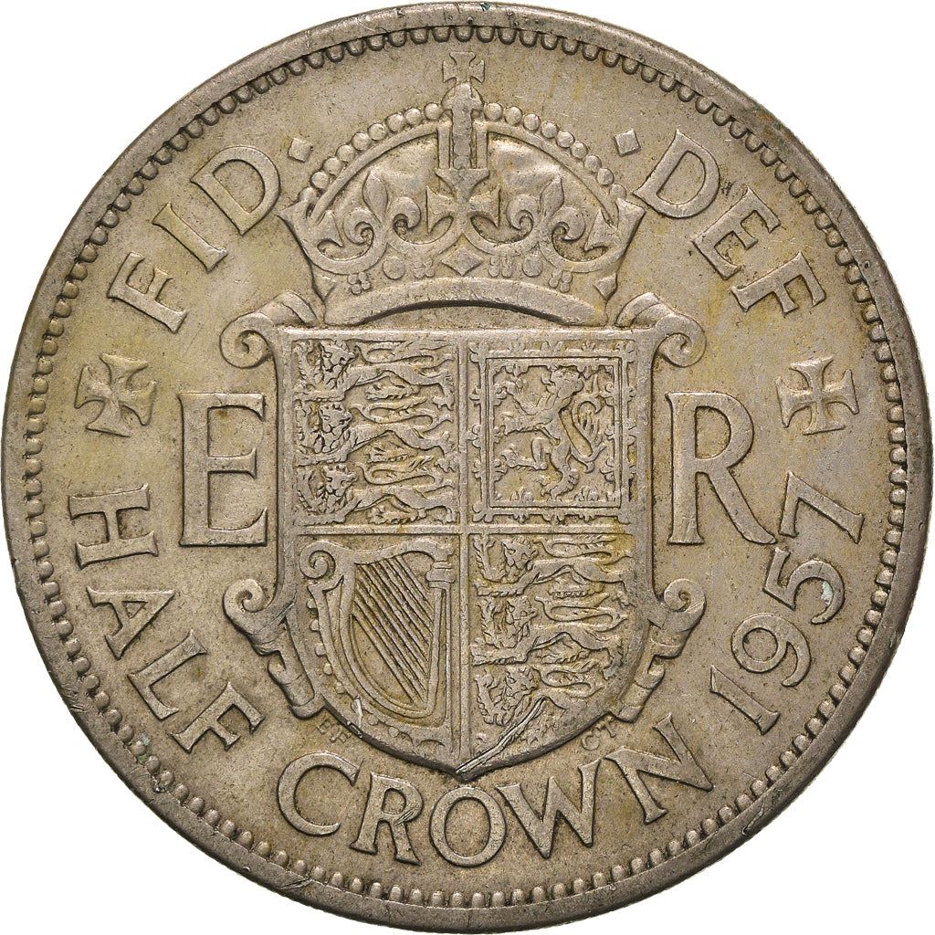 United Kingdom ½ Crown - Elizabeth II 1st portrait | no 'BRITT:OMN' | Coin KM907 1954 - 1970