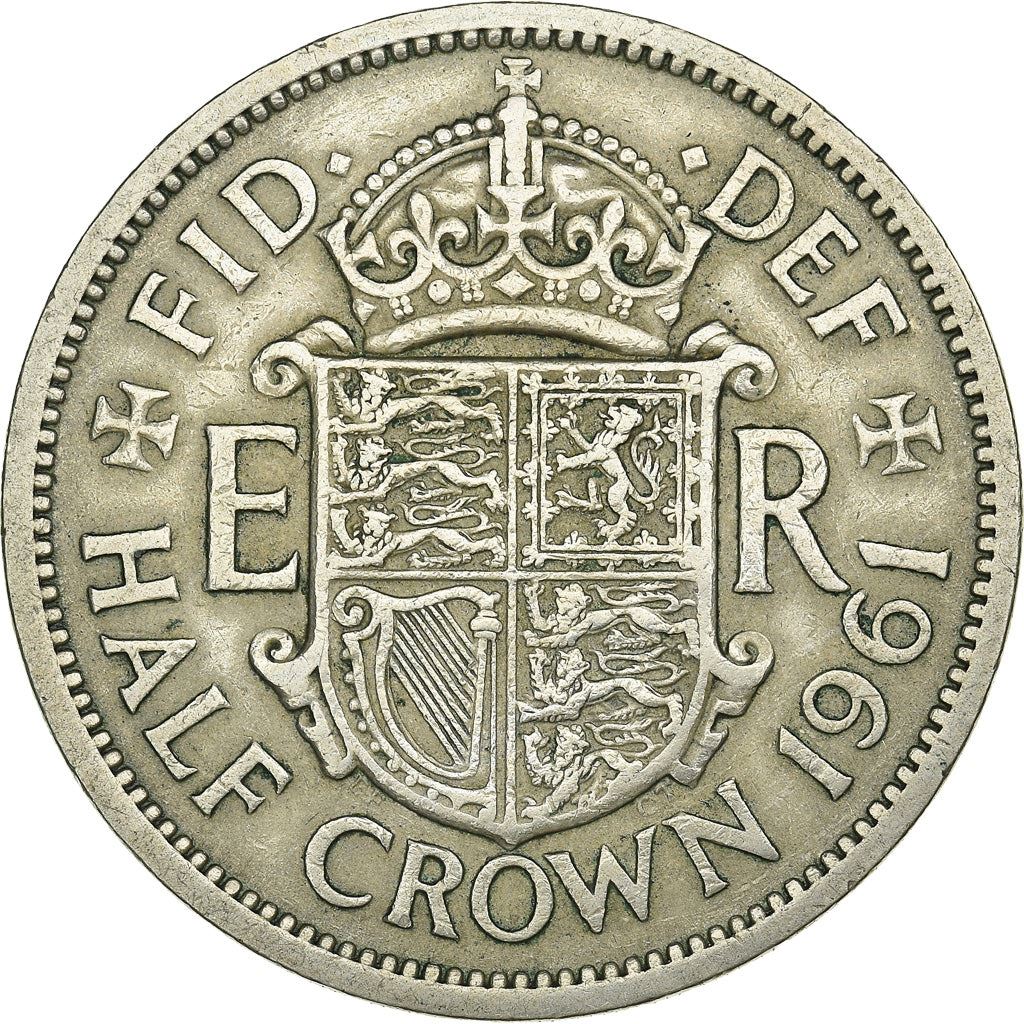 United Kingdom ½ Crown - Elizabeth II 1st portrait | no 'BRITT:OMN' | Coin KM907 1954 - 1970