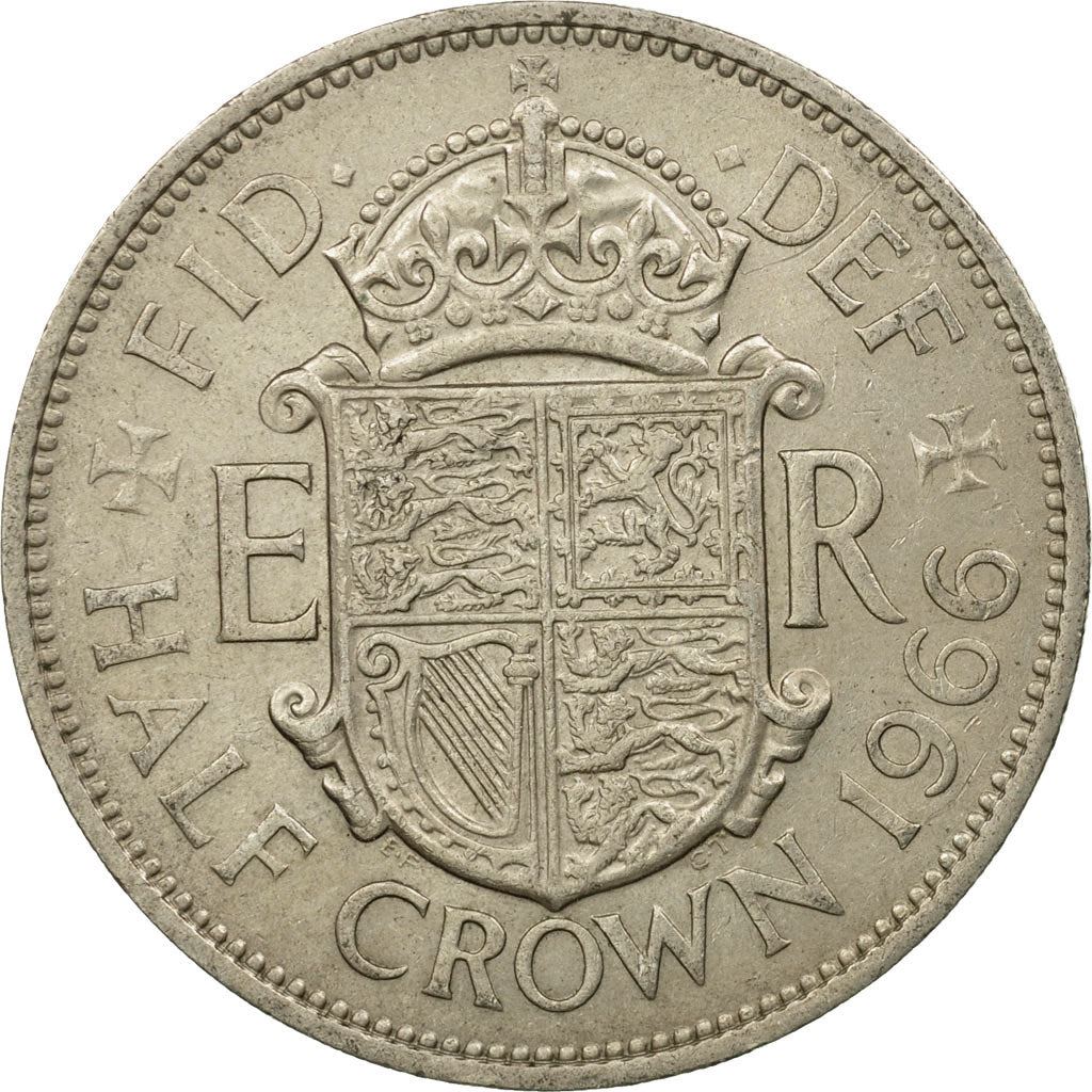 United Kingdom ½ Crown - Elizabeth II 1st portrait | no 'BRITT:OMN' | Coin KM907 1954 - 1970