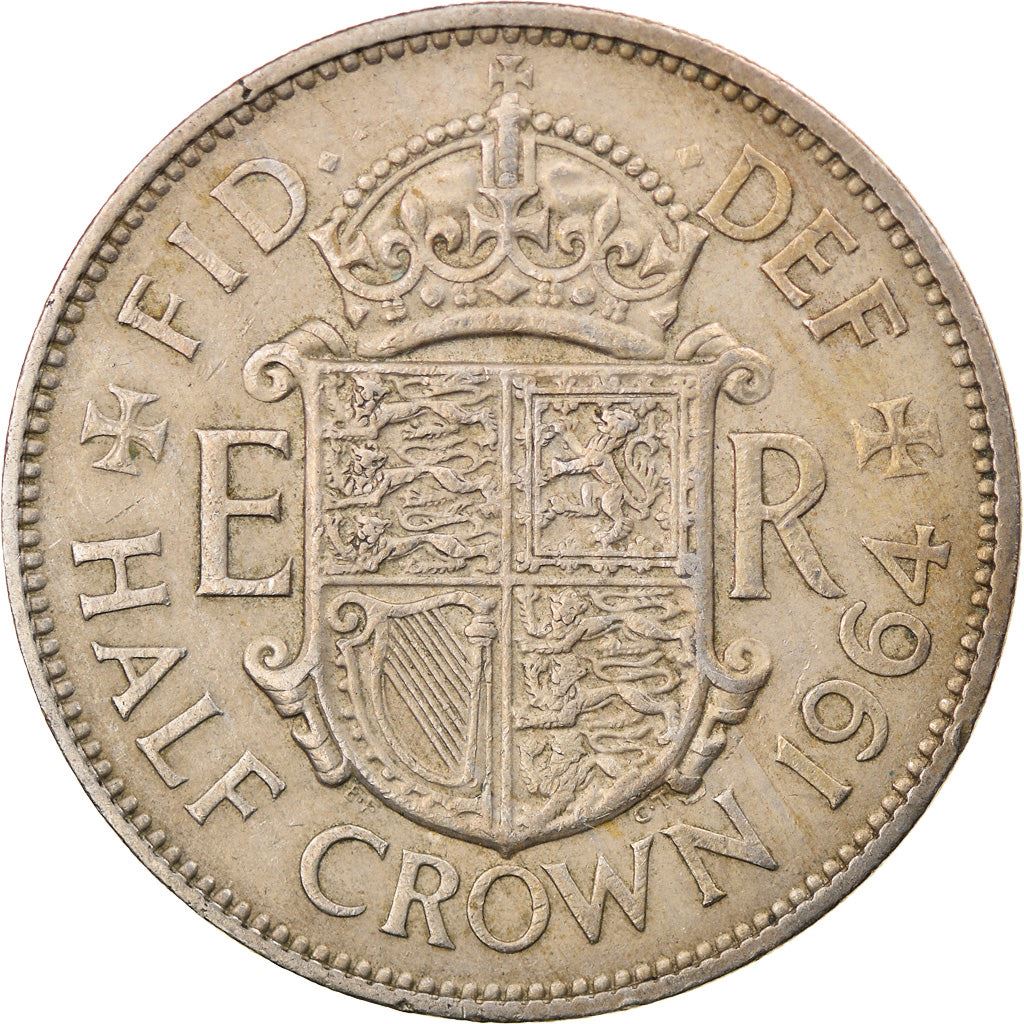 United Kingdom ½ Crown - Elizabeth II 1st portrait | no 'BRITT:OMN' | Coin KM907 1954 - 1970