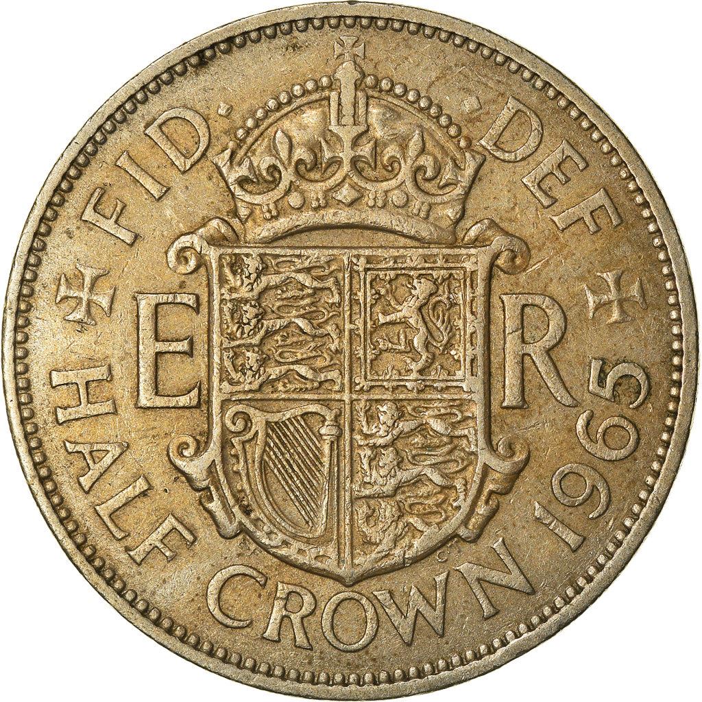 United Kingdom ½ Crown - Elizabeth II 1st portrait | no 'BRITT:OMN' | Coin KM907 1954 - 1970