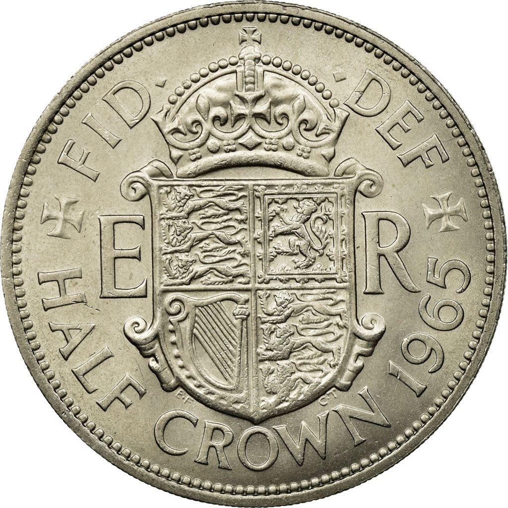 United Kingdom ½ Crown - Elizabeth II 1st portrait | no 'BRITT:OMN' | Coin KM907 1954 - 1970