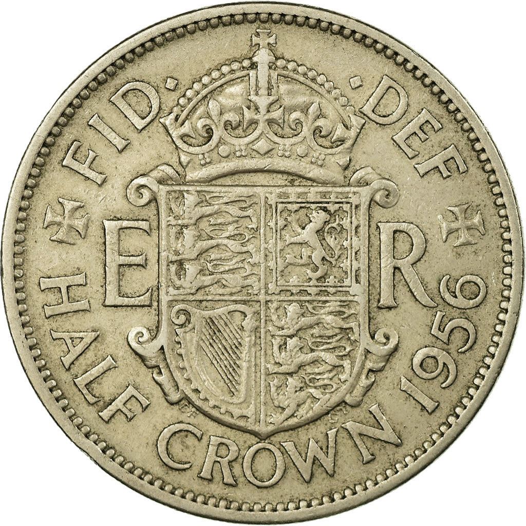 United Kingdom ½ Crown - Elizabeth II 1st portrait | no 'BRITT:OMN' | Coin KM907 1954 - 1970